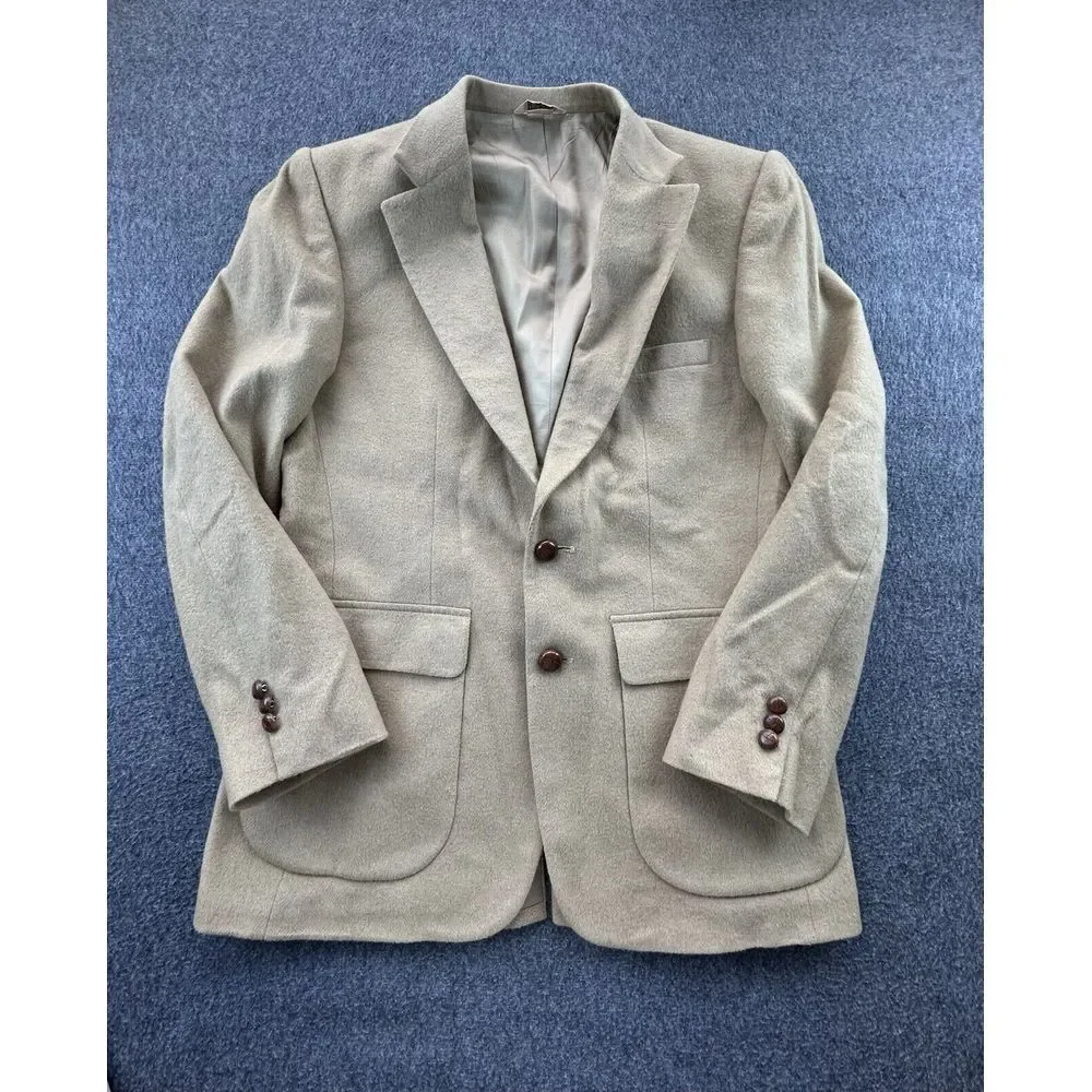 Stafford Blazer Men 39 Tan Fleece Lined Pockets Jacket Sports Coat‎ Business